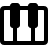 ícone de tecla de piano